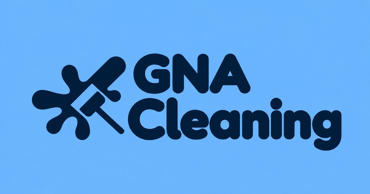 GNA Cleaning logo on a blue background